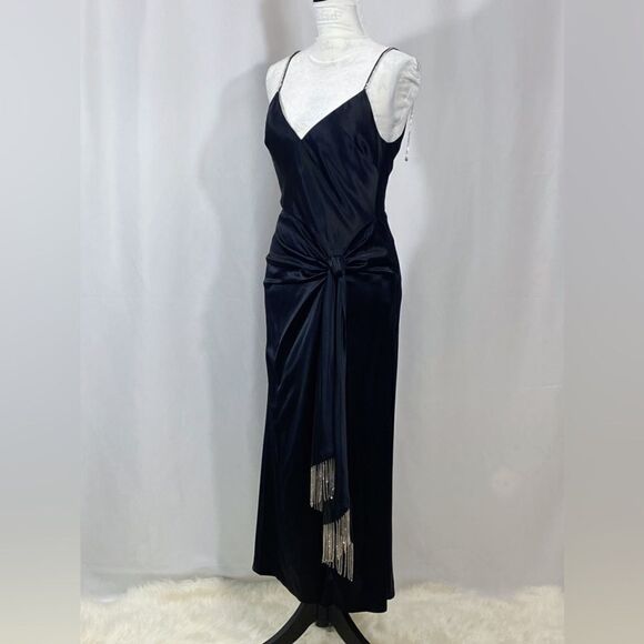 Cinq A Sept Kalena Silk Embellished Midi Dress size 2 - Picture 9 of 15